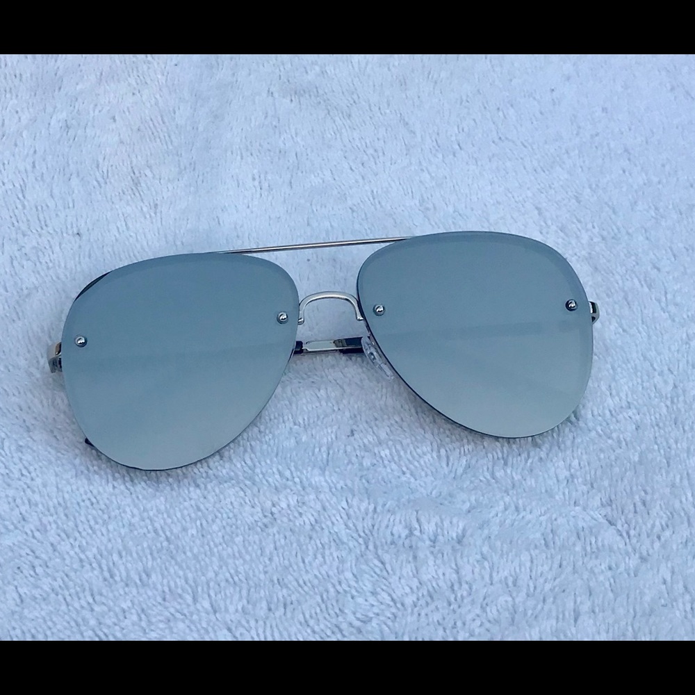 Oversized mirrored sunglasses (gray)